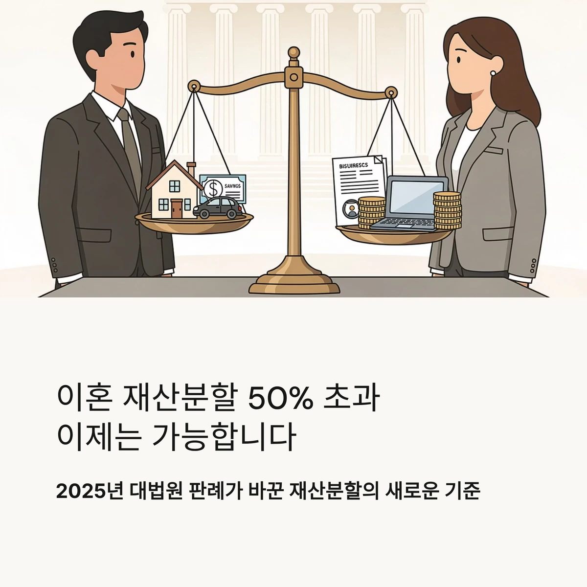 이혼 재산분할 50% 초과 사례 급증! 기여도 높이는 핵심 7가지 팁