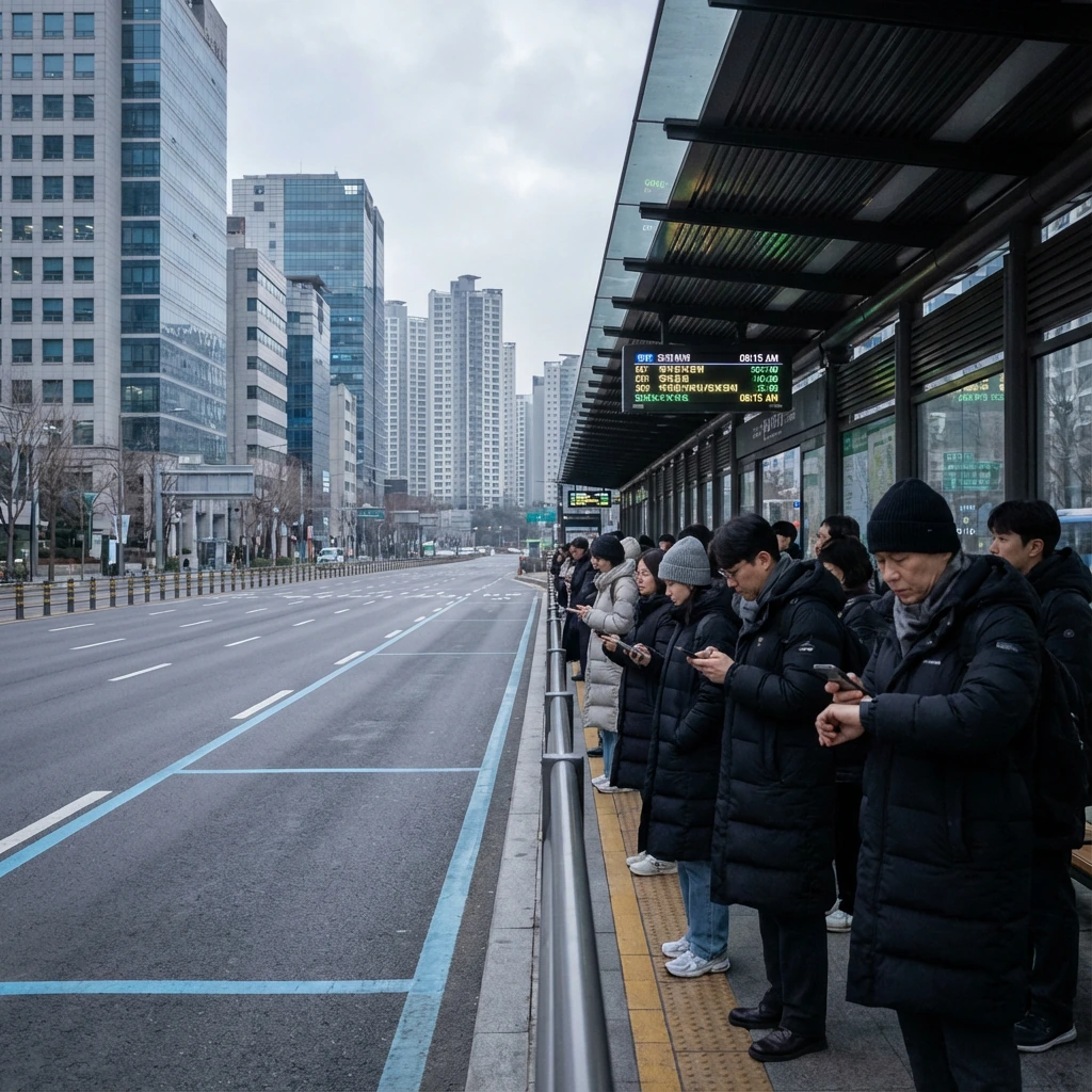 통상임금 판결, 2026년 1월 13일 오전 서울 버스 정류장