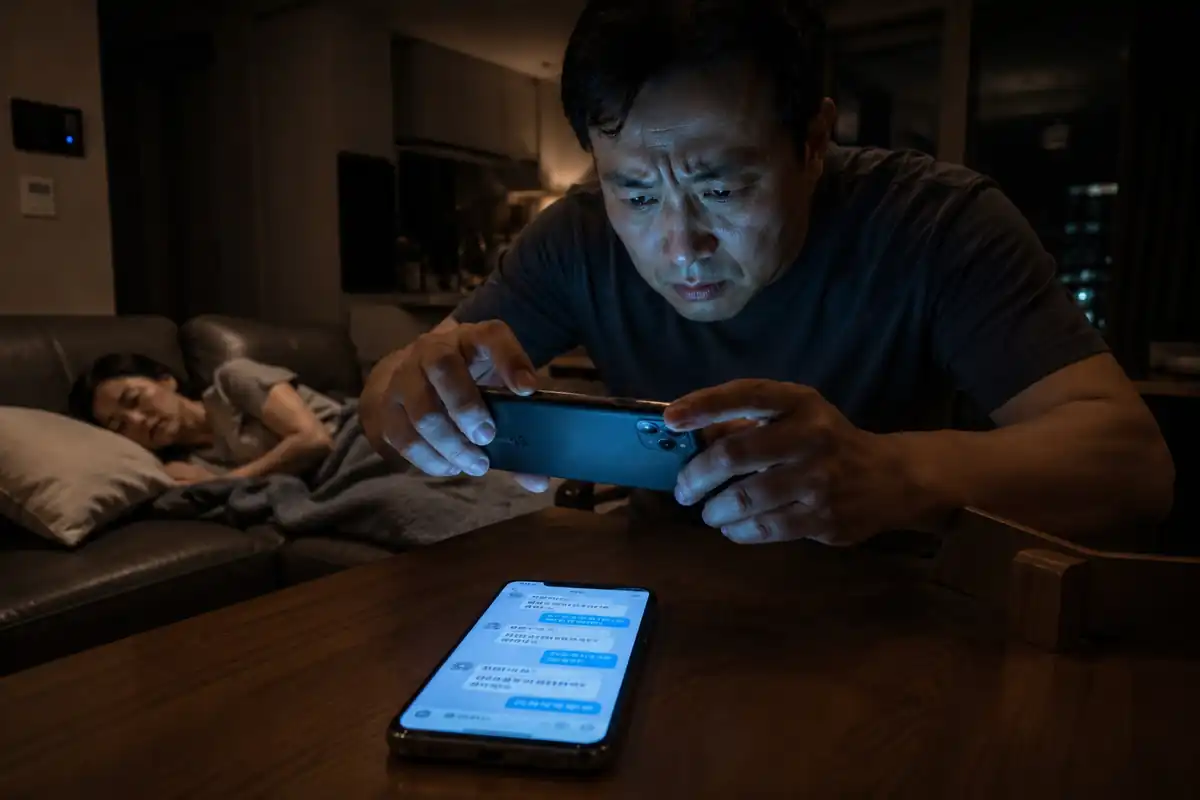 배우자 휴대전화 무단 열람 상황